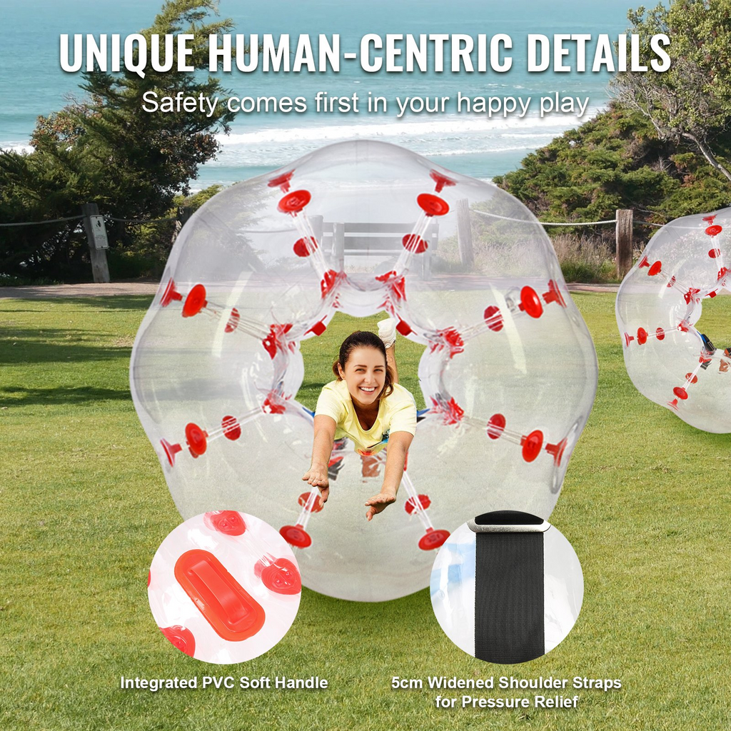 VEVOR - Pelota de parachoques inflable (1 unidad) 1,2 m (4 pies) de cuerpo 0,8 mm de grosor de PVC