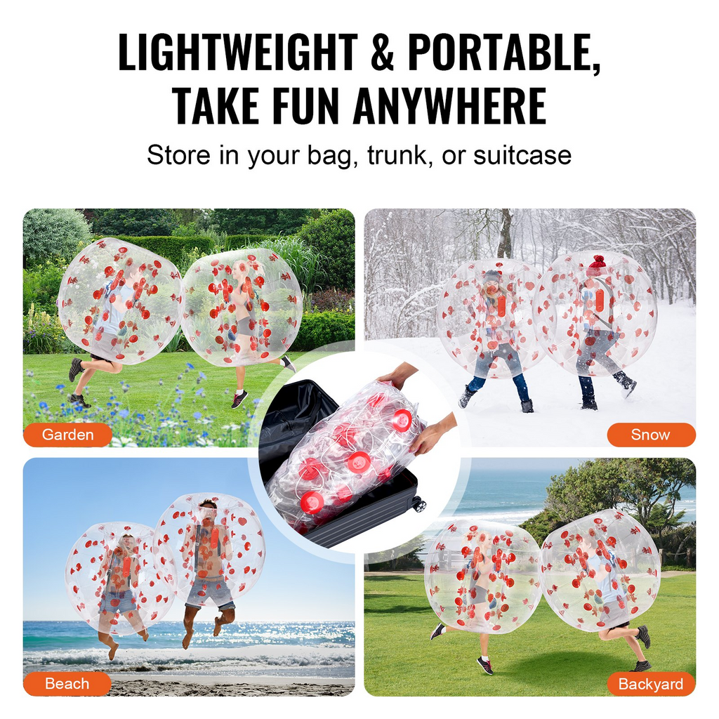 VEVOR - Pelota de parachoques inflable (1 unidad) 1,2 m (4 pies) de cuerpo 0,8 mm de grosor de PVC