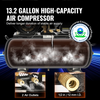 Compresor de aire a gas VEVOR de 7 HP de 13,2 galones pistón accionada por gas de 9 CFM a 115 PSI con presión máxima de 115 PSI
