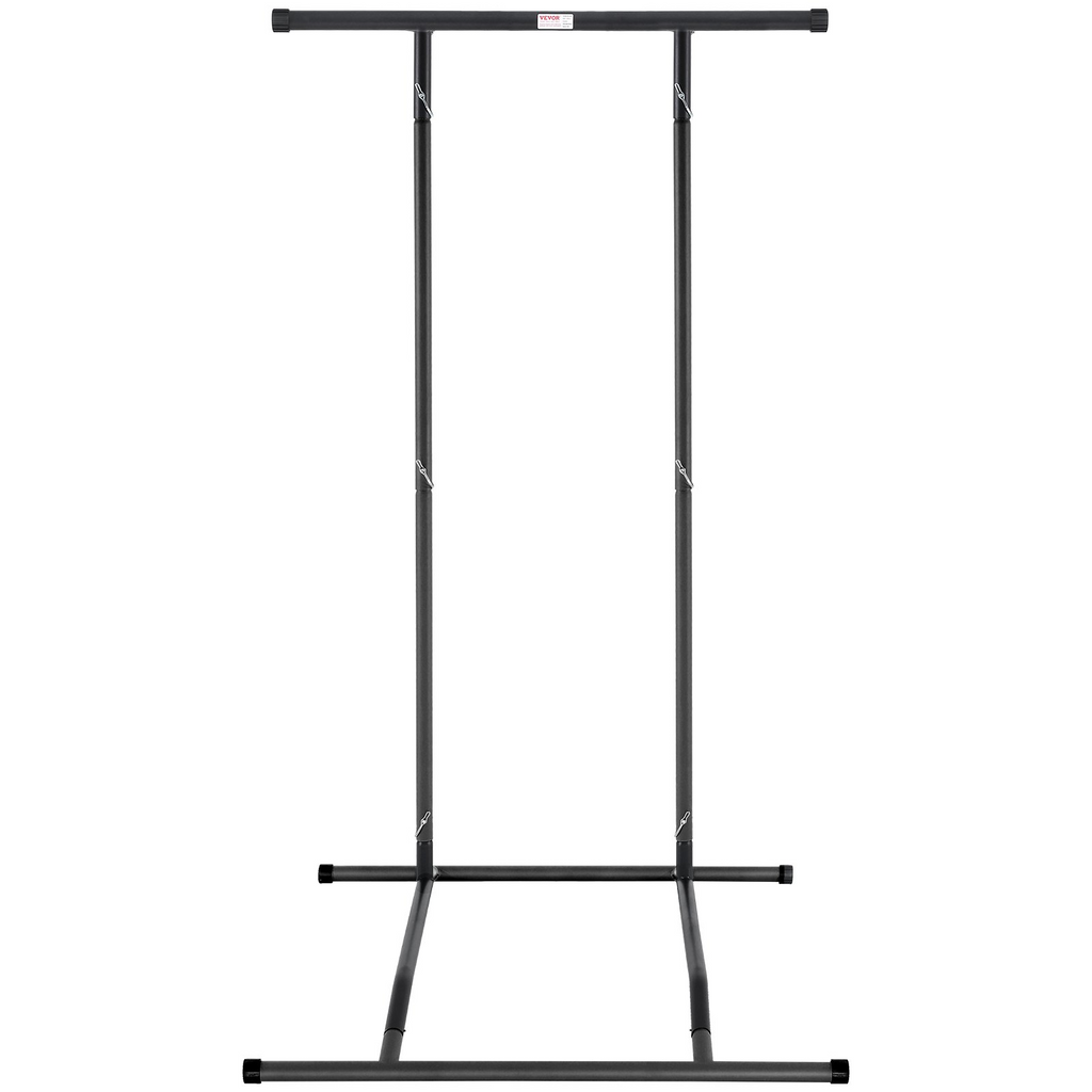 Soporte para barra de dominadas con altura ajustable de 2 niveles capacidad de peso de 220 libras color negro