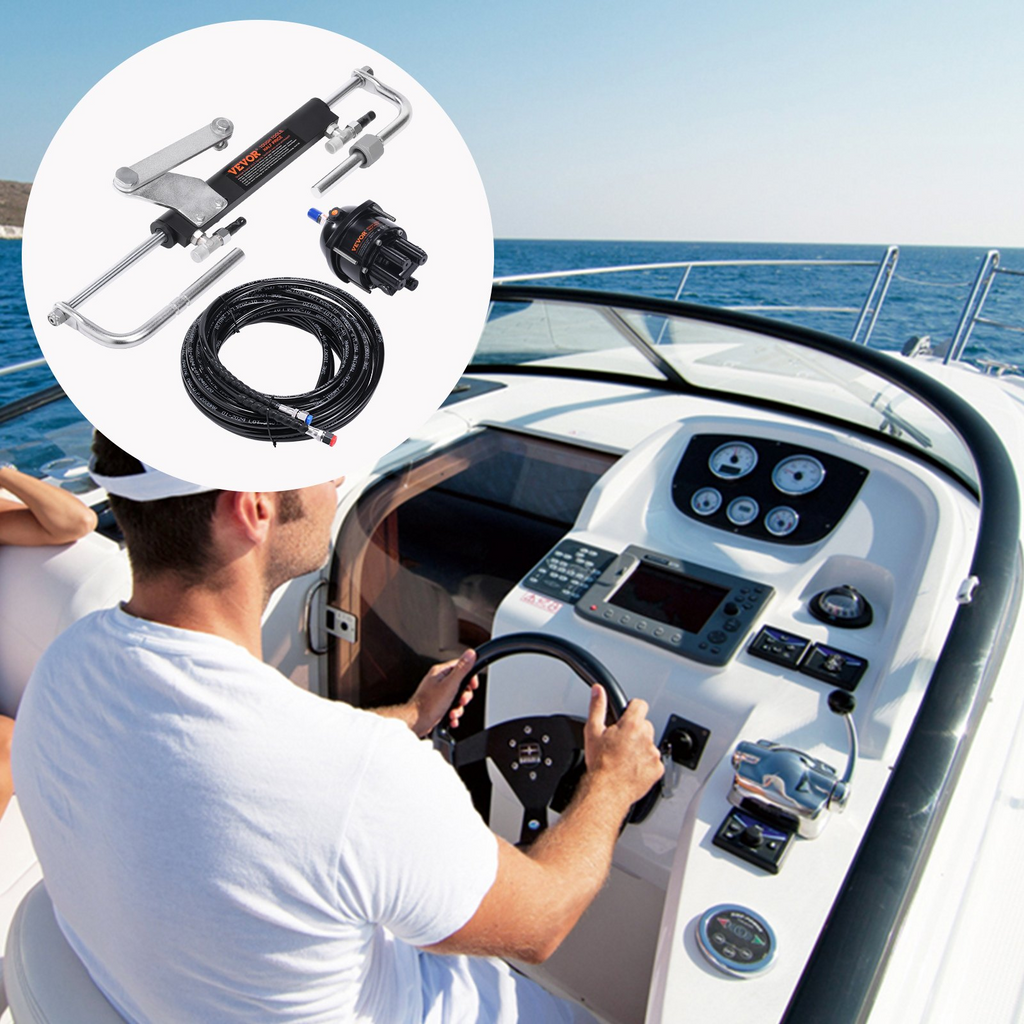 Kit de dirección hidráulica fueraborda VEVOR 90 HP