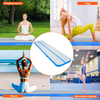 Colchoneta inflable de 4 pulgadas con bomba eléctrica para gimnasio yoga porristas playa y agua 13 pies azul