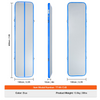 Colchoneta inflable de 4 pulgadas con bomba eléctrica para gimnasio yoga porristas playa y agua 13 pies azul