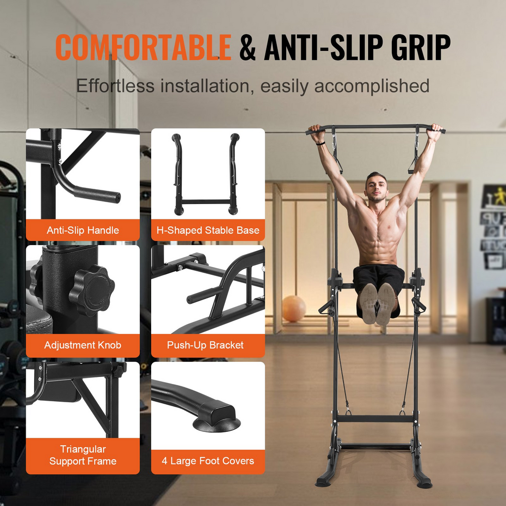 Soporte de barra de dominadas ajustable en altura de 10 niveles 440 libras