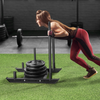 VEVOR Trineo de entrenamiento con pesas para placas de pesas de 2" color negro