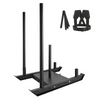 VEVOR Trineo de entrenamiento con pesas para placas de pesas de 2" color negro