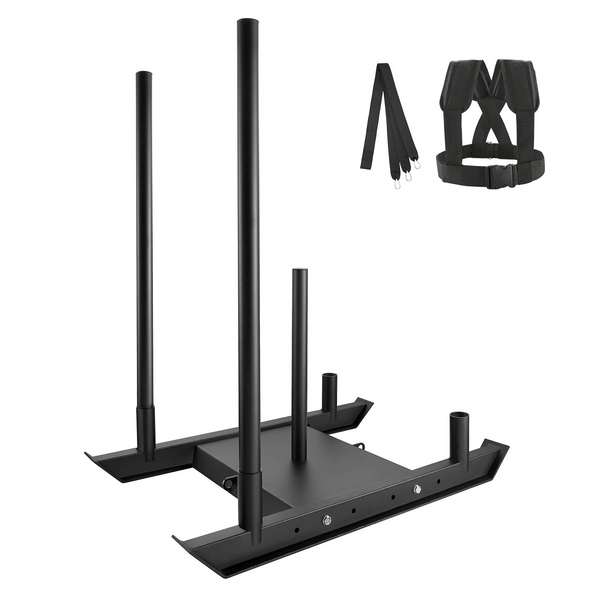 VEVOR Trineo de entrenamiento con pesas para placas de pesas de 2" color negro