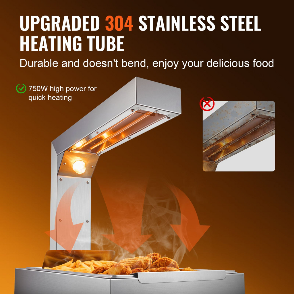 VEVOR - Calentador de alimentos para papas fritas de 750 W