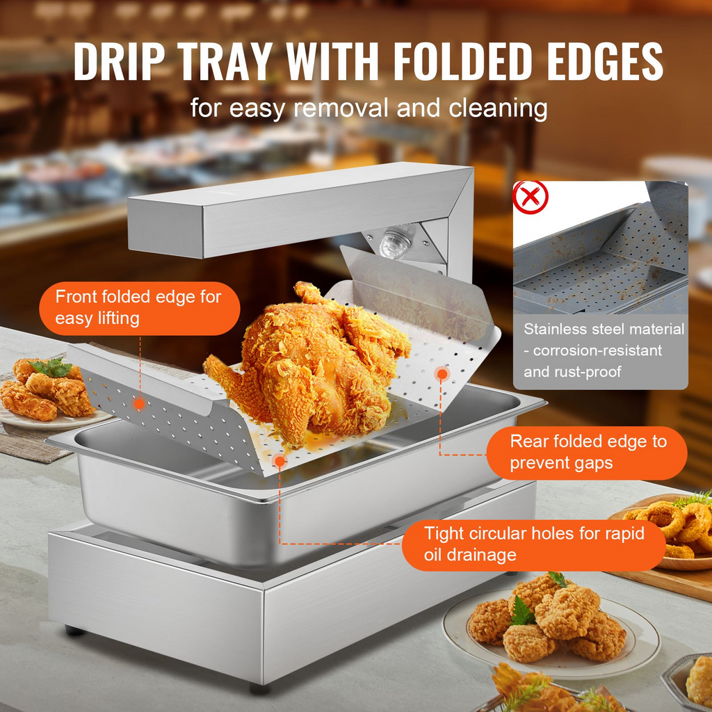 VEVOR - Calentador de alimentos para papas fritas de 750 W