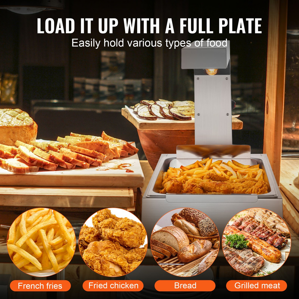 VEVOR - Calentador de alimentos para papas fritas de 750 W
