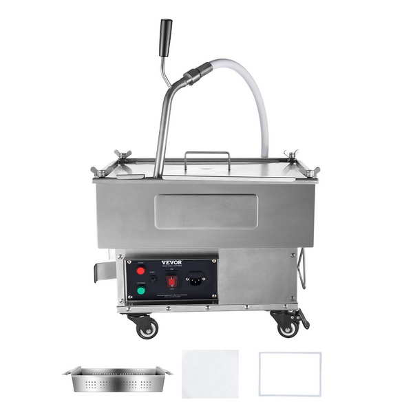 Filtro para freidora móvil VEVOR capacidad del tanque de aceite de 18 l velocidad de filtración de aceite de 10 l/min