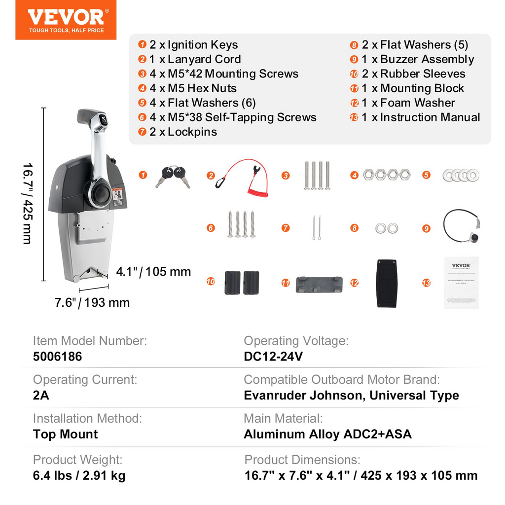 Control de aceleración de barco VEVOR