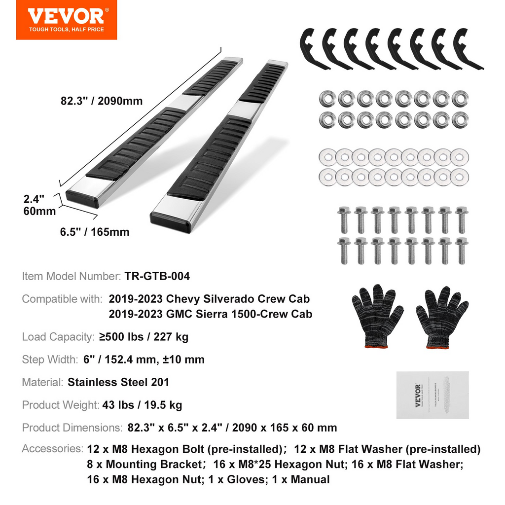 Estribos VEVOR barras de 6"