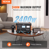 Generador solar portátil VEVOR de 1843 Wh y 2400 W con 13 puertos de carga