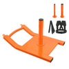 VEVOR Trineo de tracción para entrenamiento con pesas para placas de pesas de 1 y 2 pulgadas color naranja