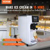 VEVOR Máquina comercial para hacer helados rendimiento de 10,6 qt/h de un solo sabor de 1000 W con tolva de 4 l cilindro de 1,6 l panel LCD con preenfriado automático