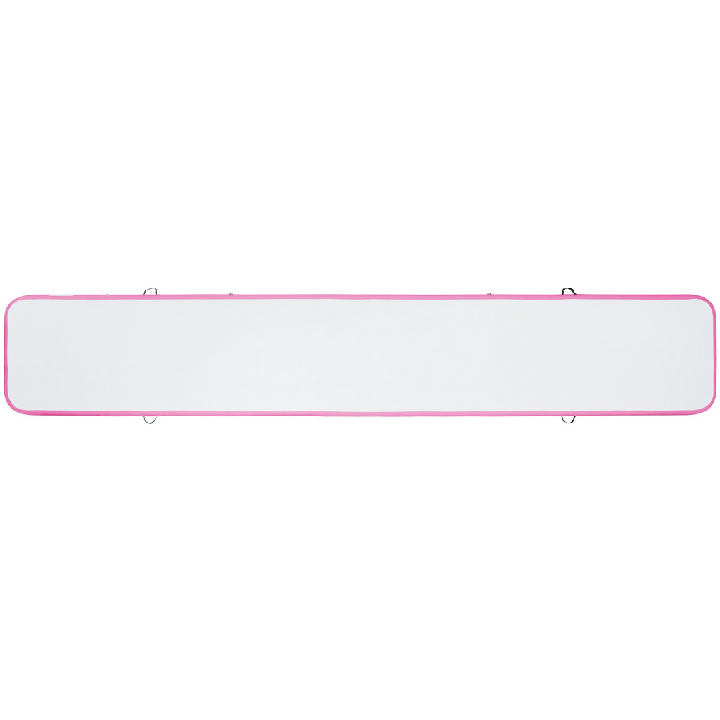 Colchoneta inflable de 4 pulgadas con bomba eléctrica para gimnasio yoga porristas playa y agua 20 pies color rosa