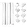 Cubierta VEVOR para miniconductos de 3 pulgadas x 17.6 pies de PVC para aire acondicionado con 4 conductos rectos y componentes completos