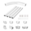Cubierta VEVOR para miniconductos de 3 pulgadas x 17.6 pies de PVC para aire acondicionado con 4 conductos rectos y componentes completos