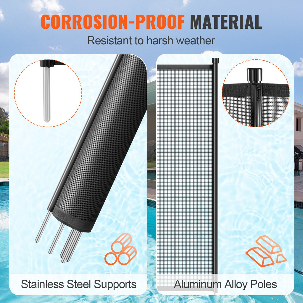 Valla para piscina VEVOR 4 x 48 pies de PVC Teslin de 340 g