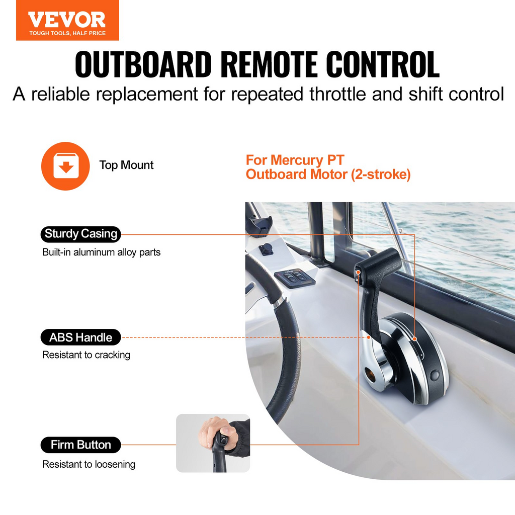 Control de aceleración de barco VEVOR de 2 tiempos