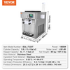 Máquina para hacer helados comerciales VEVOR rendimiento de 21 qt/h de 1800 W para encimera tolva de 2 x 4 l cilindro de 2 x 1,8 l