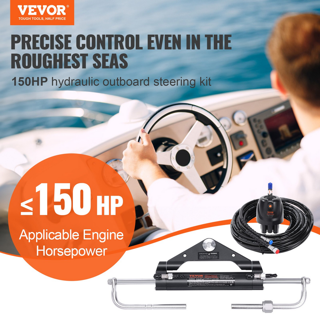 Kit de dirección hidráulica fueraborda VEVOR 150 HP