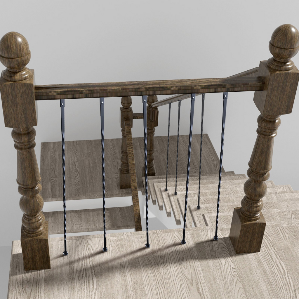 VEVOR - Barandilla de metal para escaleras 44'' x 1/2'' balaustres decorativos de acero galvanizado paquete de 10