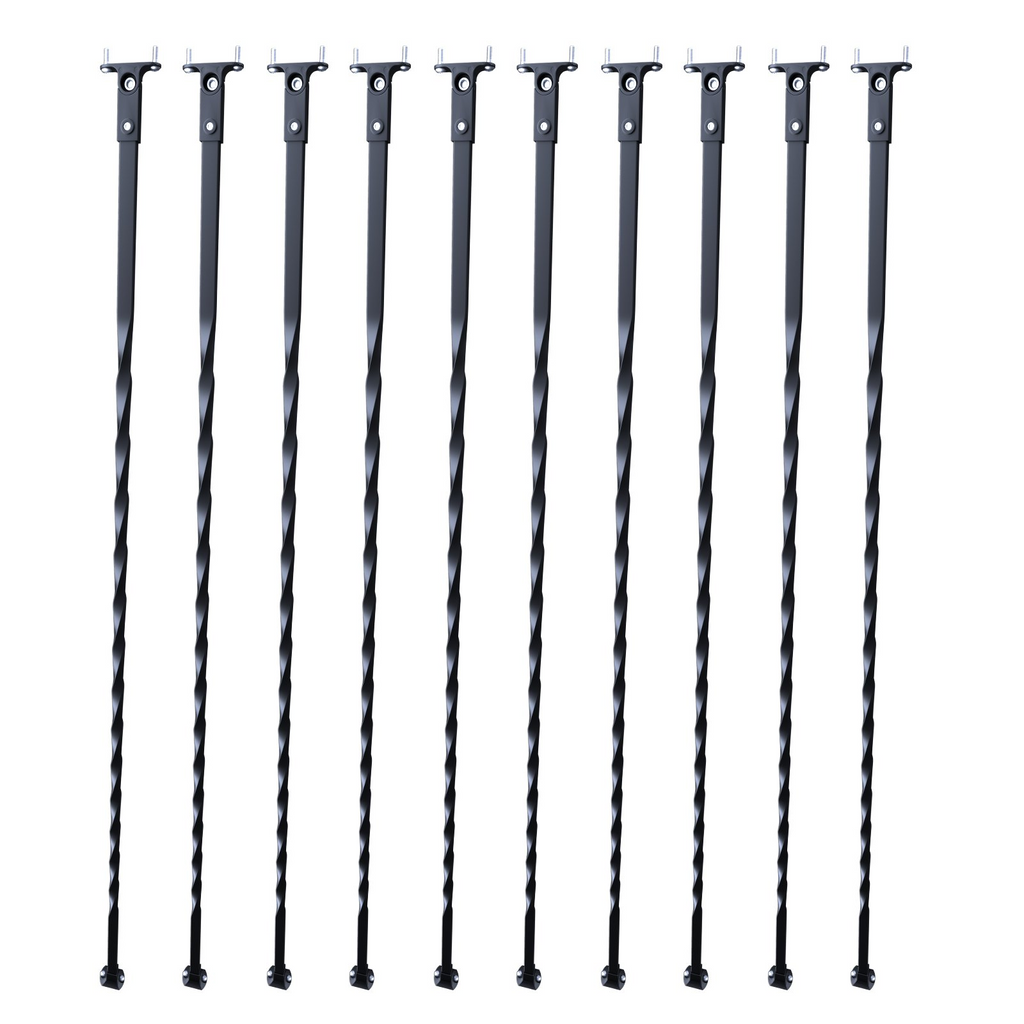 VEVOR - Barandilla de metal para escaleras 44'' x 1/2'' balaustres decorativos de acero galvanizado paquete de 10
