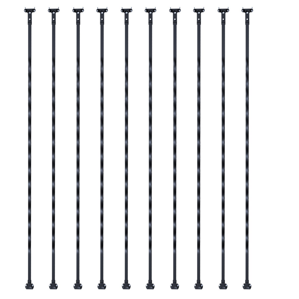 VEVOR - Barandilla de metal para escaleras 44'' x 1/2'' balaustres decorativos de acero galvanizado paquete de 10