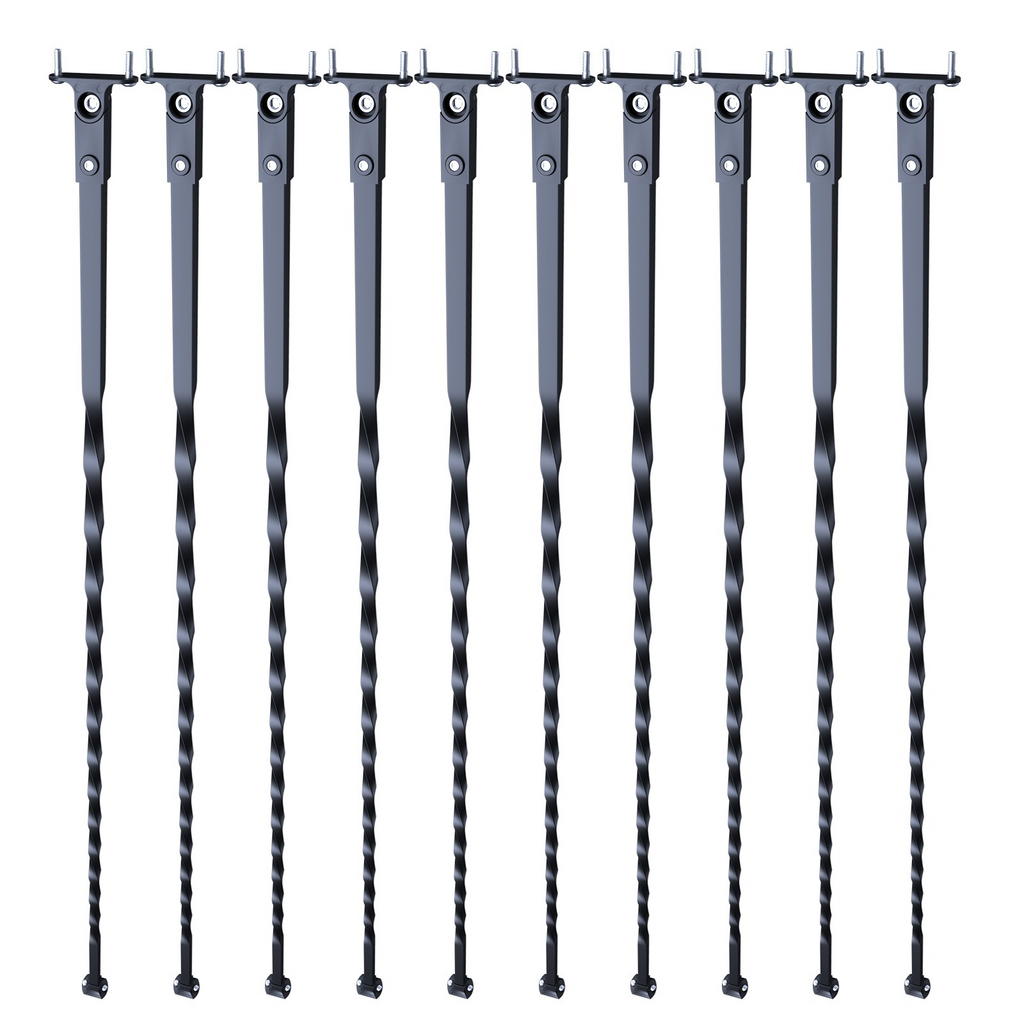 VEVOR - Barandilla de metal para escaleras 44'' x 1/2'' balaustres decorativos de acero galvanizado paquete de 10