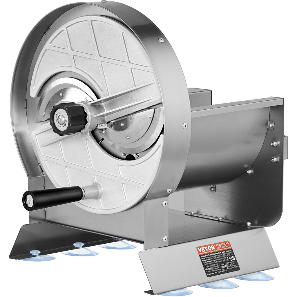VEVOR Cortadora manual de frutas y verduras ajustable de 0 a 0,5"/0 a 12 mm de grosor con 2 cuchillas de repuesto