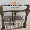 VEVOR - Barandilla de metal para escaleras 44 x 1/2 pulgada decorativos de acero galvanizado paquete de 5