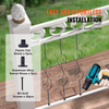 VEVOR - Barandilla de metal para escaleras 44 x 1/2 pulgada decorativos de acero galvanizado paquete de 5