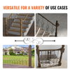 VEVOR - Barandilla de metal para escaleras 44 x 1/2 pulgada decorativos de acero galvanizado paquete de 5