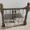 VEVOR - Barandilla de metal para escaleras 44 x 1/2 pulgada decorativos de acero galvanizado paquete de 5