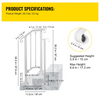 VEVOR Wrought Iron Handrail Fits 1 or 2 Steps Handrail Picket #1 Outdoor Stair Rail with Installation Kit for Outdoor Steps Hand Rails Matte White