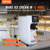 VEVOR Máquina comercial para hacer helados rendimiento de 10,6 qt/h de un solo sabor de 1000 W con tolva de 4 l cilindro de 1,6 l panel LCD con preenfriado automático