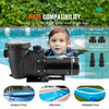 Bomba para piscina elevada VEVOR 1,5 HP 100 GPM 110 V/240 V 3450 RPM