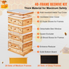 VEVOR Bee Hive - Kit de inicio de 40 colmenas de abejas con marco de madera de cedro recubierta de cera de abejas 2 cajas de abejas profundas y 2 medianas