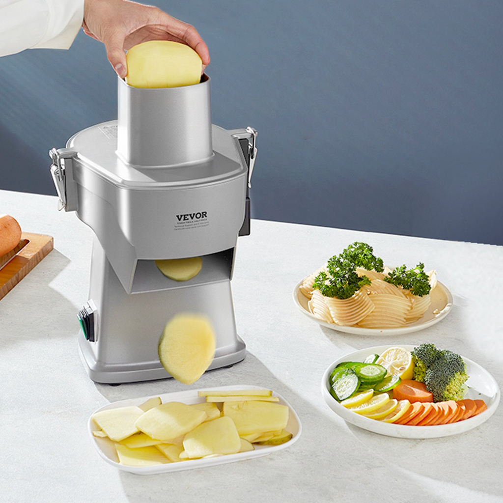 Cortadora de verduras eléctrica de alimentos multifuncional 4 en 1 picadora de verduras de 200 W para cortar triturar cortar en cubitos y rebanar