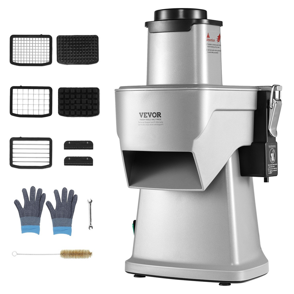 Cortadora de verduras eléctrica de alimentos multifuncional 4 en 1 picadora de verduras de 200 W para cortar triturar cortar en cubitos y rebanar