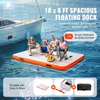 VEVOR Muelle flotante inflable de 10 x 8 pies