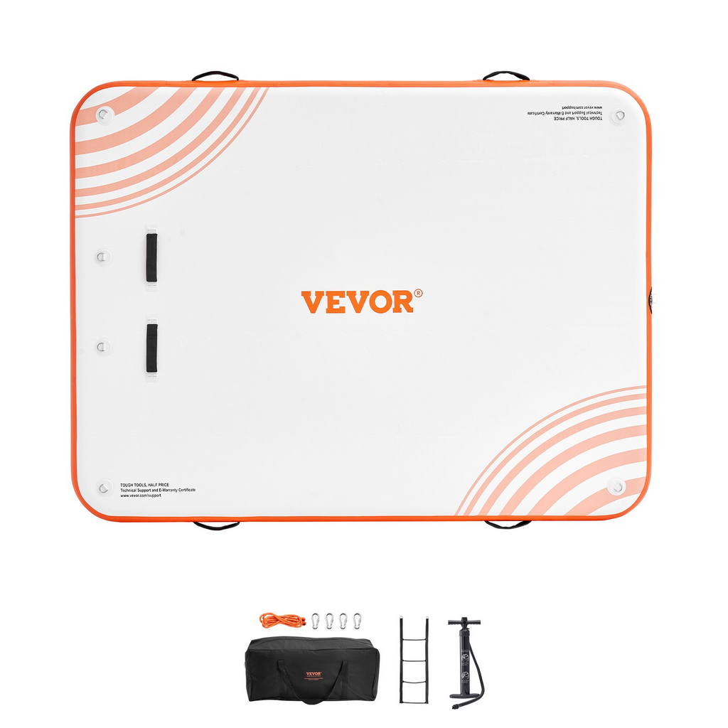 VEVOR Muelle flotante inflable de 8 x 6 pies