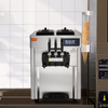 Máquina para hacer helados comerciales VEVOR rendimiento de 18-28 l/h de 1850 W 2 cilindros de acero inoxidable de 5,5 l