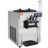 Máquina para hacer helados comerciales VEVOR rendimiento de 18-28 l/h de 1850 W 2 cilindros de acero inoxidable de 5,5 l