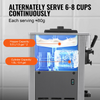 Máquina para hacer helados comerciales VEVOR rendimiento de 21-31 l/h de 3 sabores de 1800 W cilindro de acero inoxidable de 2 x 5,5 l panel LED con preenfriado automático y limpieza