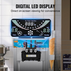 Máquina para hacer helados comerciales VEVOR rendimiento de 21-31 l/h de 3 sabores de 1800 W cilindro de acero inoxidable de 2 x 5,5 l panel LED con preenfriado automático y limpieza
