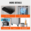 Máquina para hacer helados comerciales VEVOR rendimiento de 21-31 l/h de 3 sabores de 1800 W cilindro de acero inoxidable de 2 x 5,5 l panel LED con preenfriado automático y limpieza