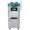 Máquina para hacer helados comerciales VEVOR rendimiento de 21-31 l/h de 3 sabores de 1800 W cilindro de acero inoxidable de 2 x 5,5 l panel LED con preenfriado automático y limpieza